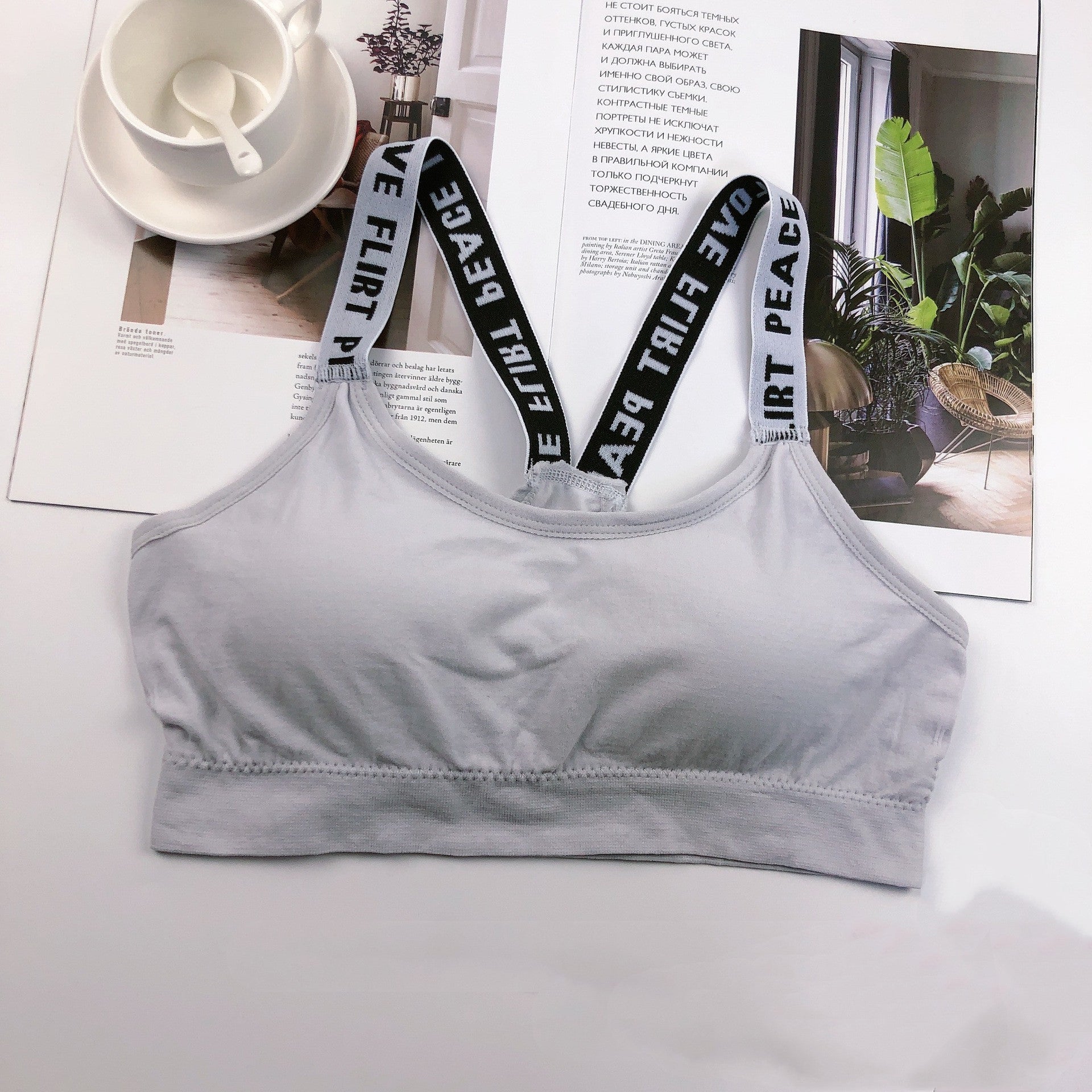 2023 قسم رقيقة الفتيات الصدرية دون حلقة الصلب طالب سترة رياضية الإنجليزية إلكتروني حبال ملفوفة الصدر الإناث الصيف 