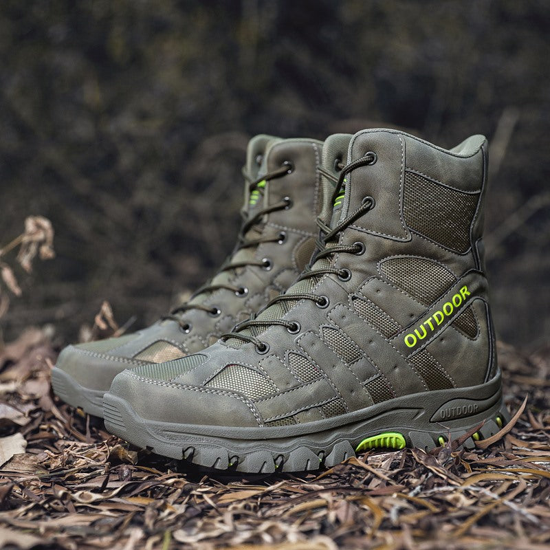 Large size high-top military boots rubber outsole outdoor tactical boots military boots desert boots high-top boots size 39-47