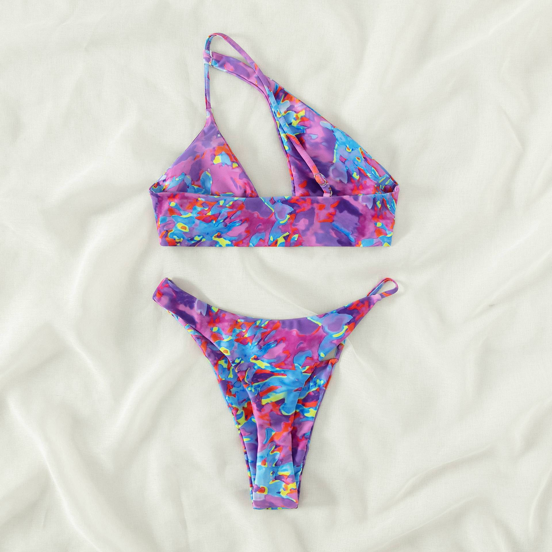 European and American Swimsuit Ladies Triangle Split Bikini Swimsuit