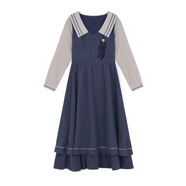 فستان كوري طويل الأكمام ميدي للنساء تصميم فيونكة فستان حفلات ضيق غير رسمي لخريف 2022 فستان بوهو أنيق ملابس نسائية