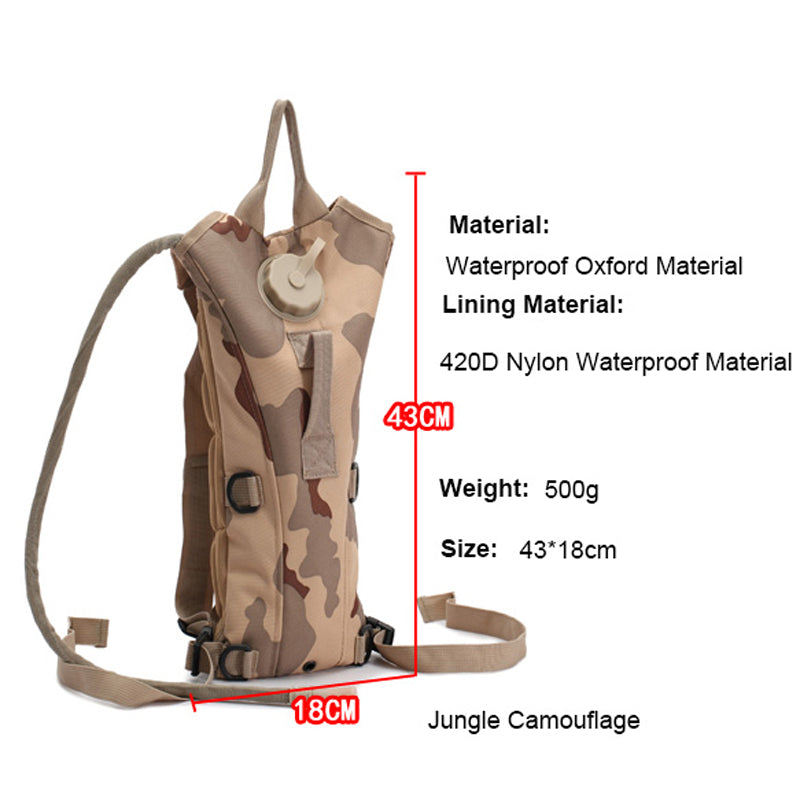 Outdoor hiking water bag outdoor shoulder water bag 3L