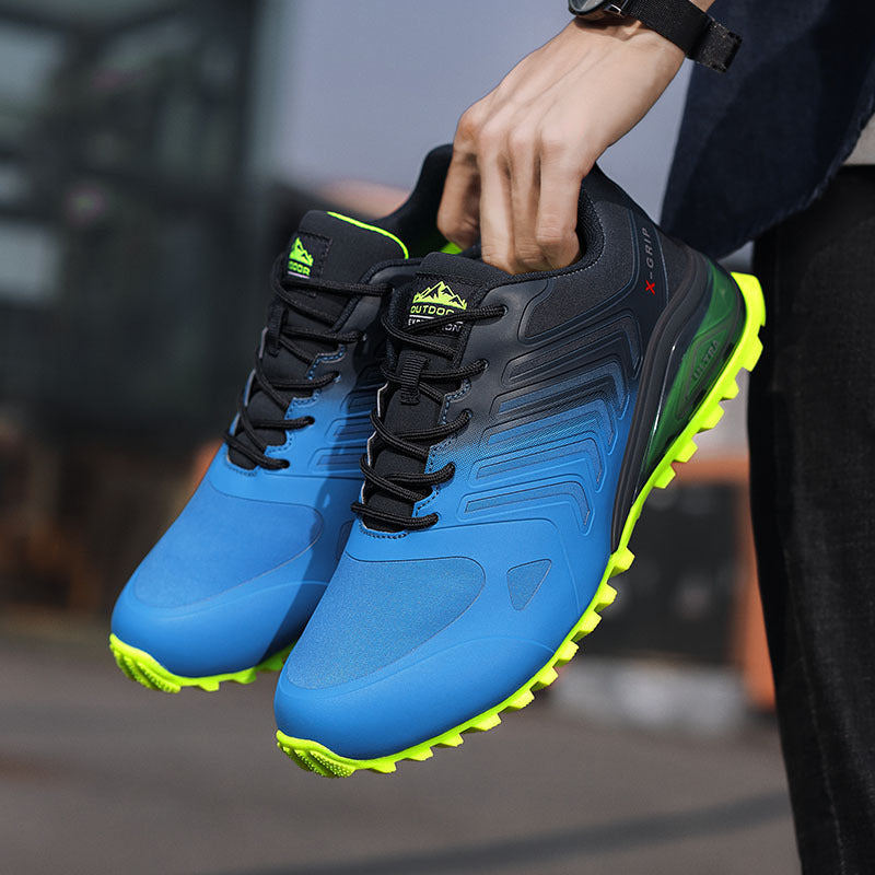 Outdoor running shoes spring and autumn large size air cushion men's shoes outdoor hiking shoes trail running shoes hiking shoes.