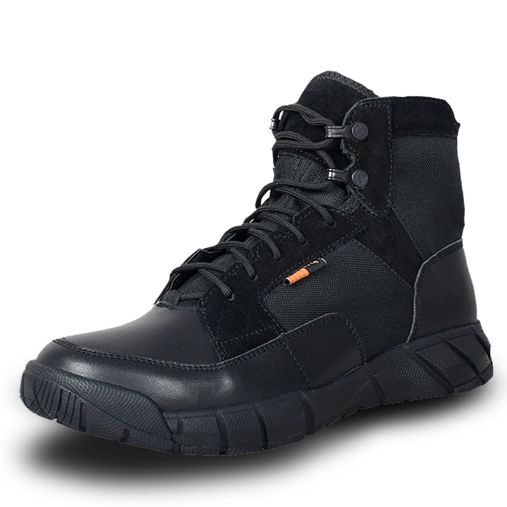 Outdoor leather hiking boots men's waterproof  sports lightweight  -cut cross-country tactical hiking desert military shoes