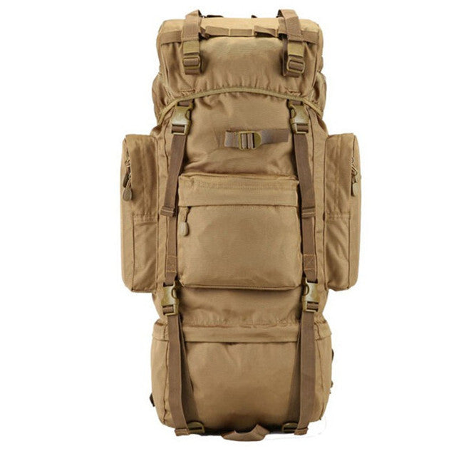 YY 70L Large Capacity Military Tactical Backpack Men's Mountaineering Backpack Oxford Backpack Men's Waterproof Travel Bag
