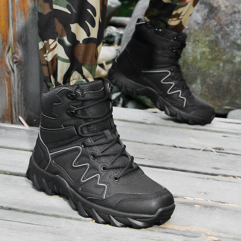 Men's outdoor hiking shoes military training shoes men size 39-46 hiking shoes snow boots  -top leather outdoor shoes camping holiday sports shoes