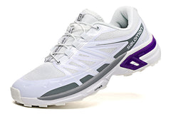White and purple Salomon outdoor casual retro XT WINGS 2  sneakers men's hiking shoes 36-40